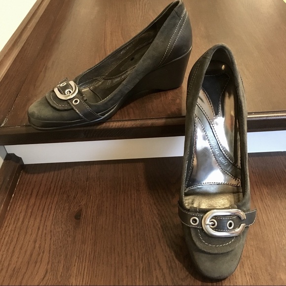 NWOB! CINZIA Suede Ultra Comfortable Platform Shoes in Grey - Size 8 - Picture 3 of 8